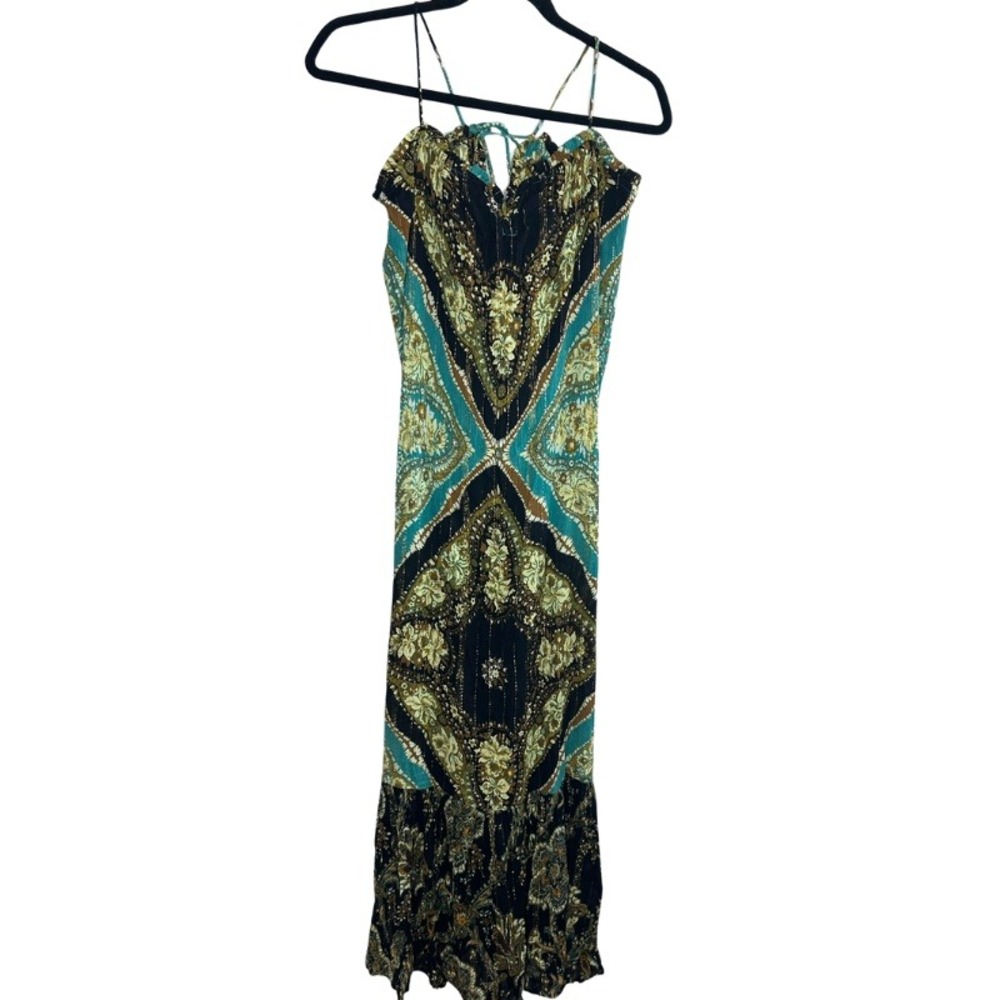 Free People Intimately Latigo Bay Combo Paisley Metallic Maxi Dress Small NEW - Picture 3 of 11